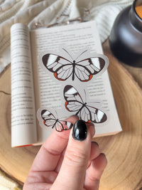 Glass Wing Butterflies Waterproof Sticker | 3"x2.8"