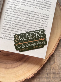 The Cadre Tavern Waterproof Sticker | Throne Of Glass | SJM | 1.7"x3"