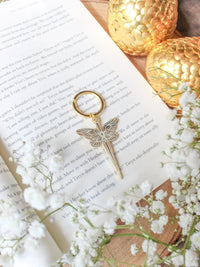 Hard Enamel Metal Faerie Dagger Keychain