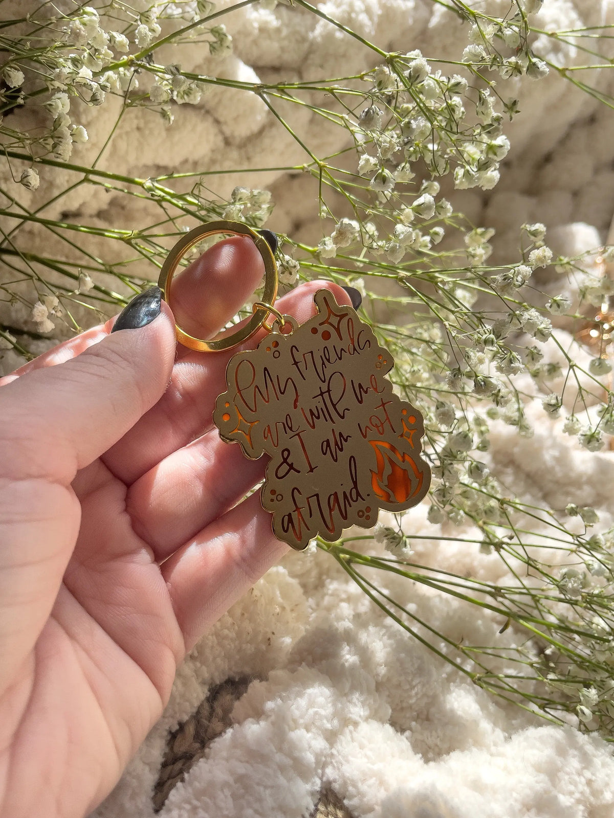 Lehebah Quote Hard Enamel Metal Keychain