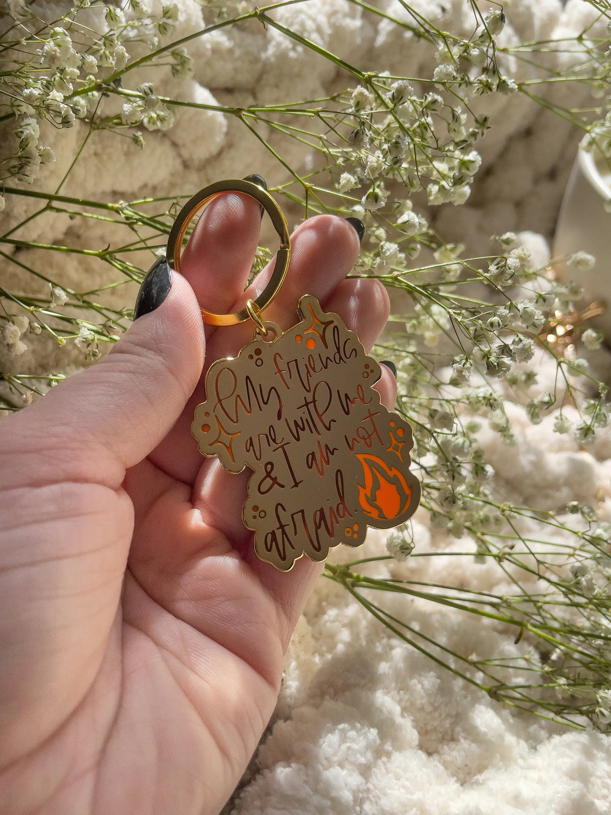 Lehebah Quote Hard Enamel Metal Keychain