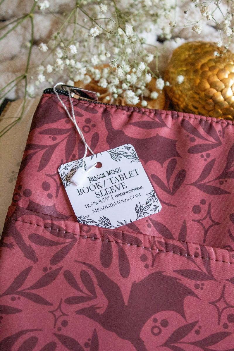Water-Resistant Book / Tablet Sleeve | Rust Dragons