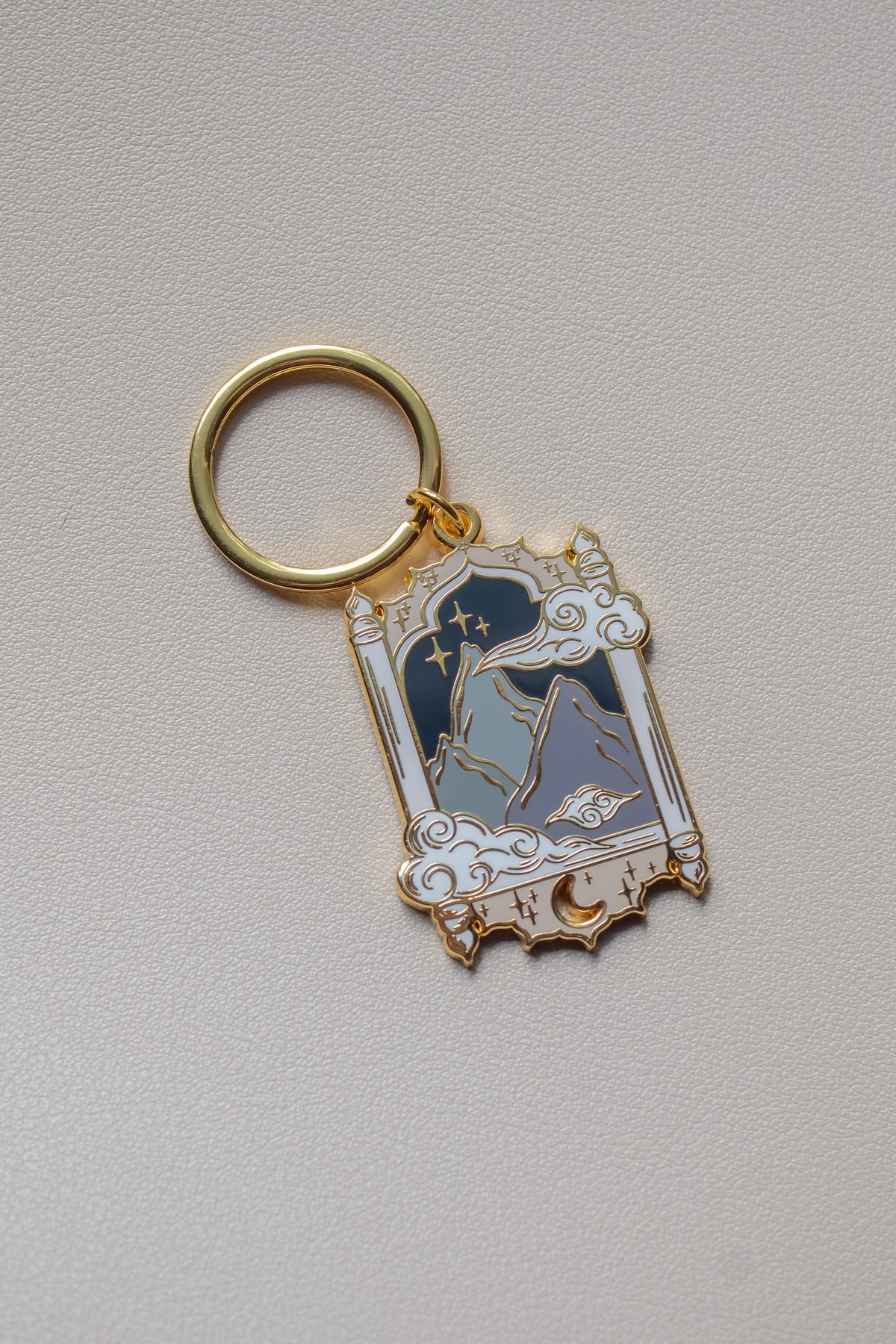 Night Sky Metal Keychain