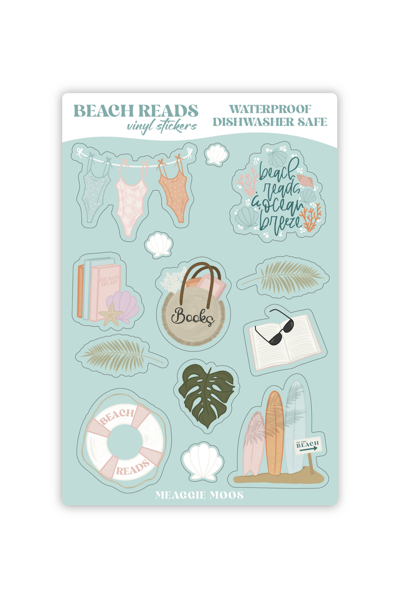 Beach Reads Sticker Sheet