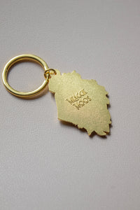 Floral Wyvern Metal Keychain