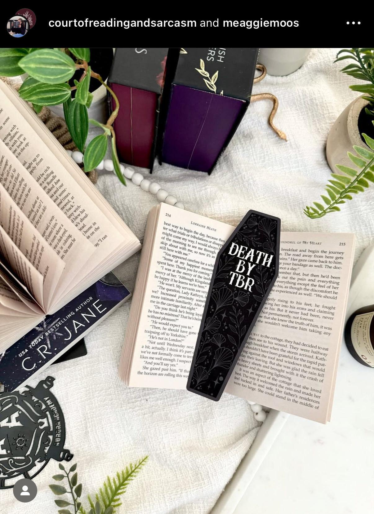 Death By TBR Coffin Bookmark