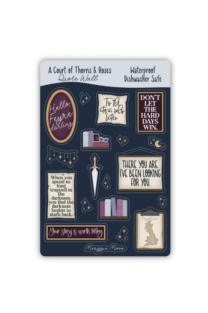 ACOTAR Quote Wall Sticker Sheet