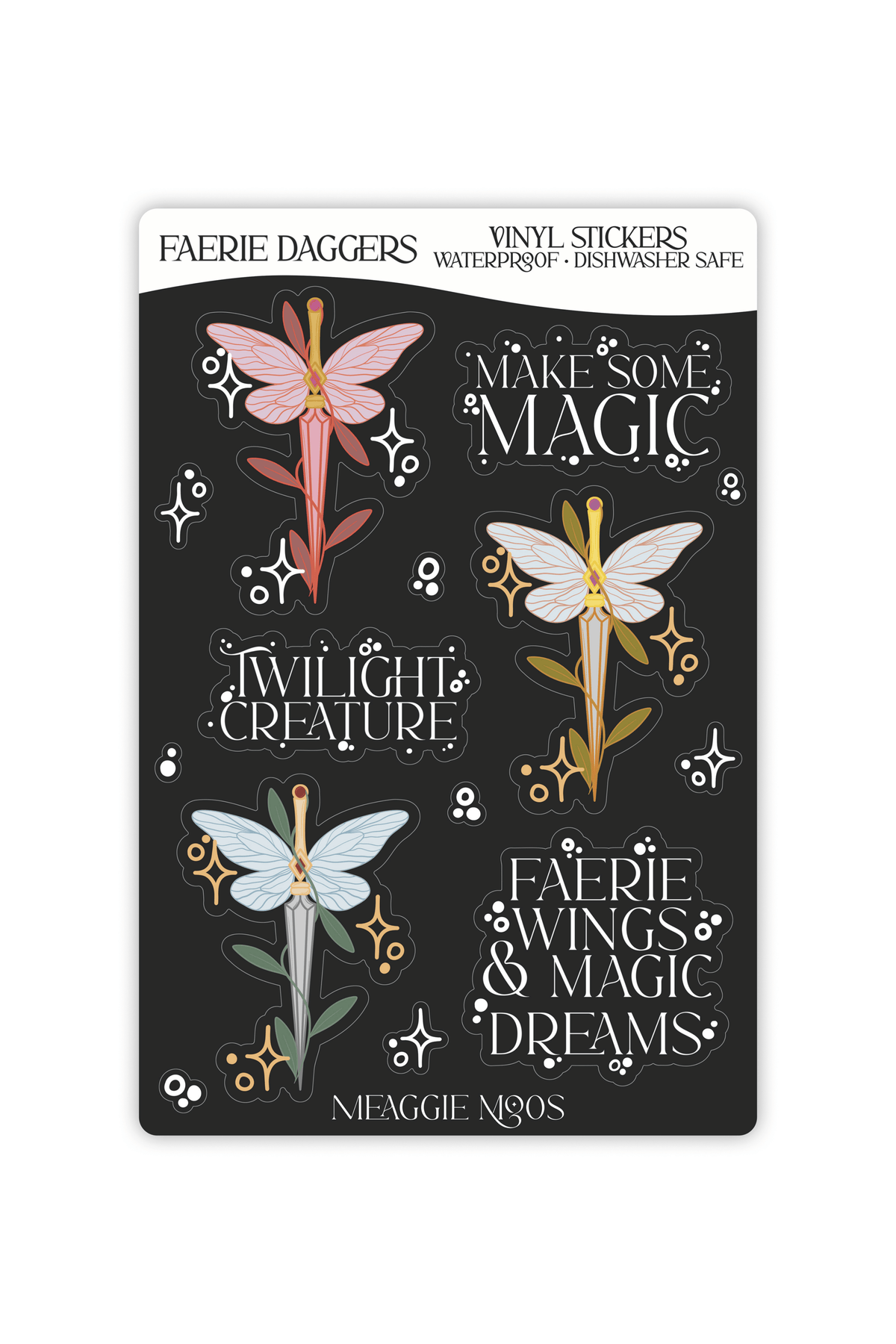 Faerie Daggers Sticker Sheet