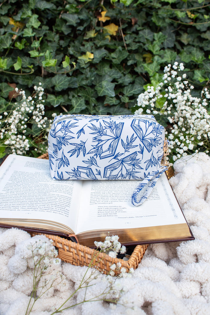 Bookish Cosmetic / Pencil Pouch Zip Bag | Porcelain Books