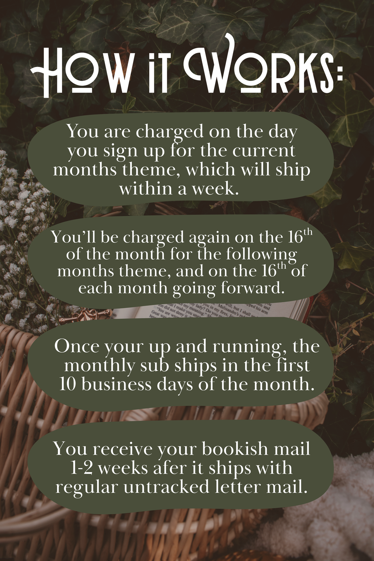 Bookish Mail Monthly Sticker Subscription