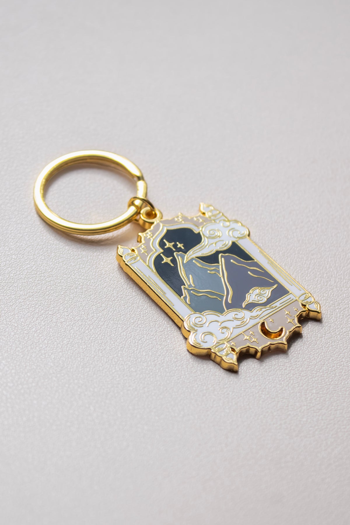 Night Sky Metal Keychain