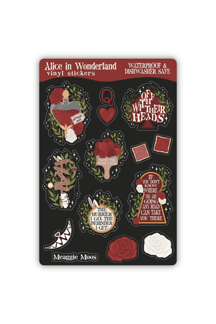 Alice In Wonderland Sticker Sheet