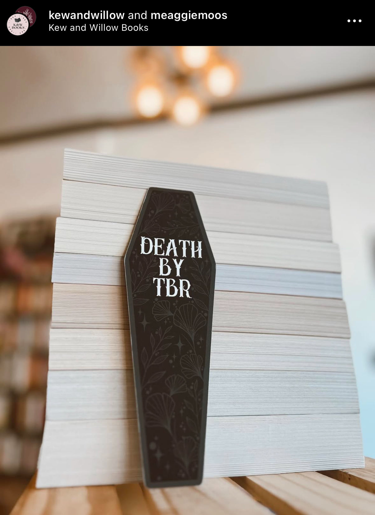 Death By TBR Coffin Bookmark