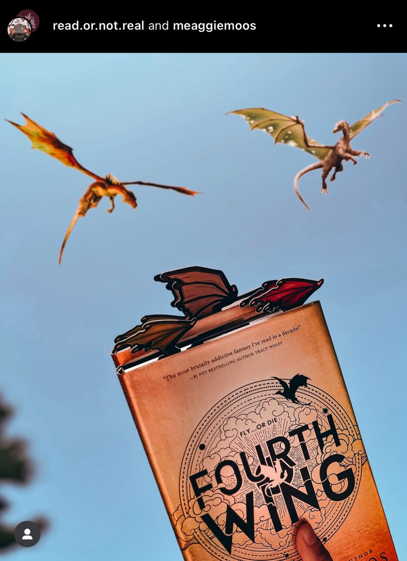 Gold Dragon Wings 3D Bookmark