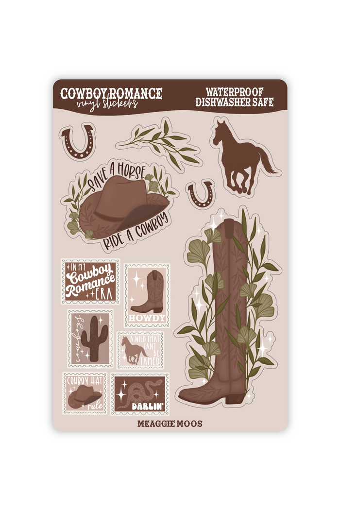 Cowboy Romance Sticker Sheet