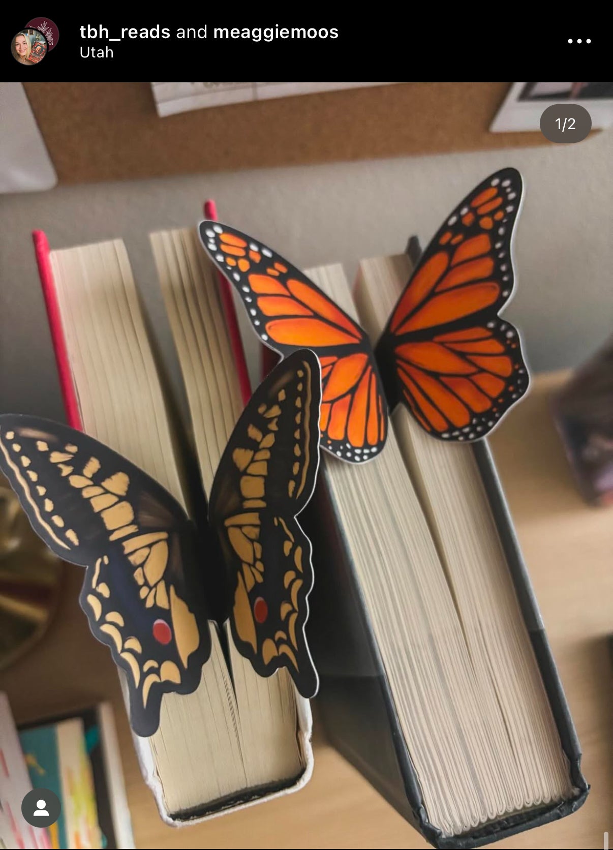 Swallowtail Butterfly Wings 3D Bookmark