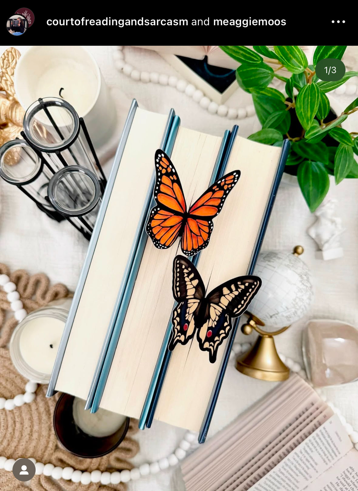 Monarch Butterfly Wings 3D Bookmark