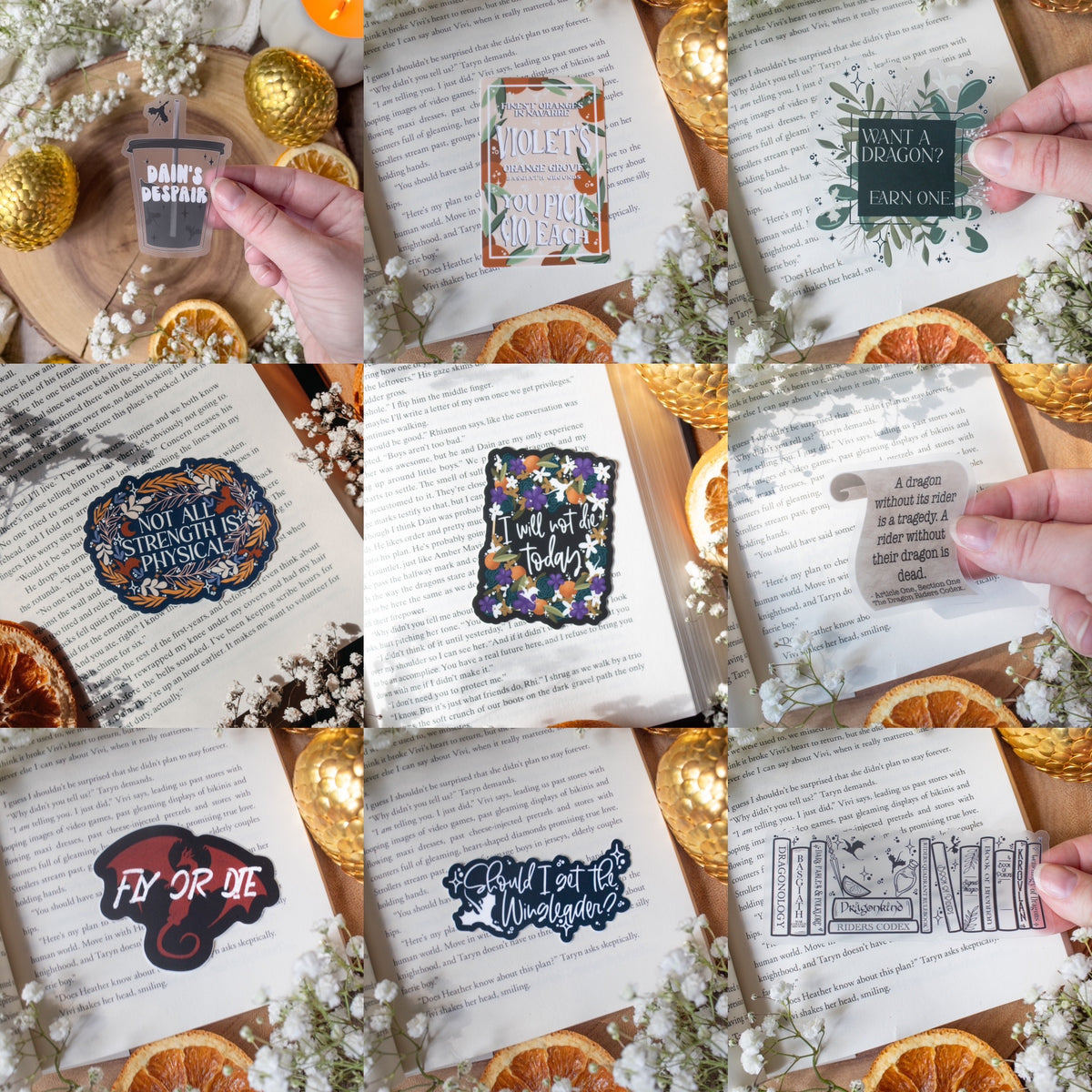 15 Stickers | Fourth Wing Sticker Bundle