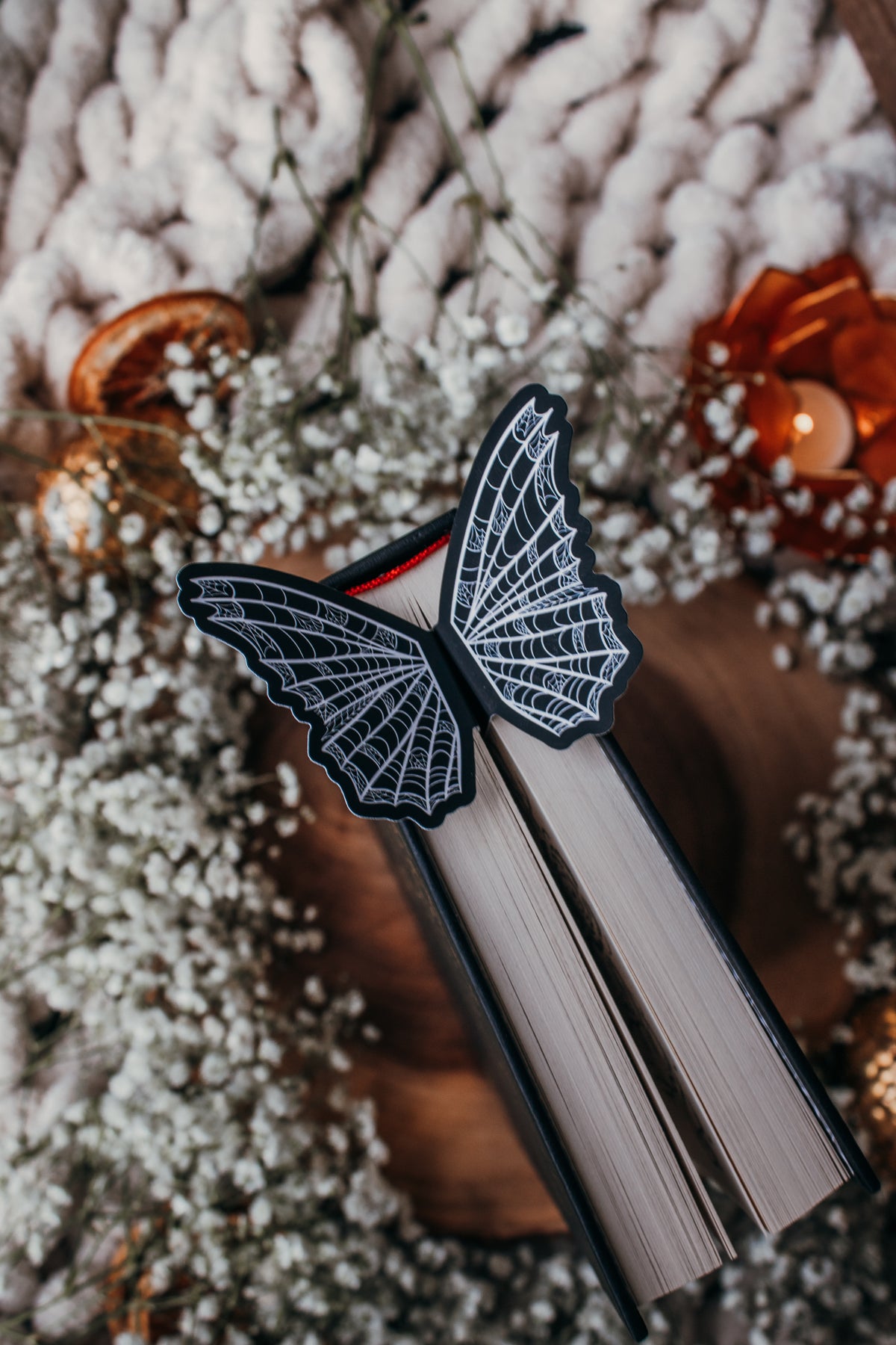 Spiderweb Butterfly Wings 3D Bookmark