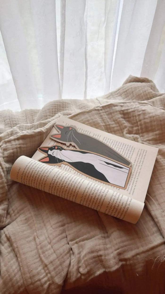 Little Black & White Kitty Cat Die-Cut Bookmark Die-Cut Bookmarks