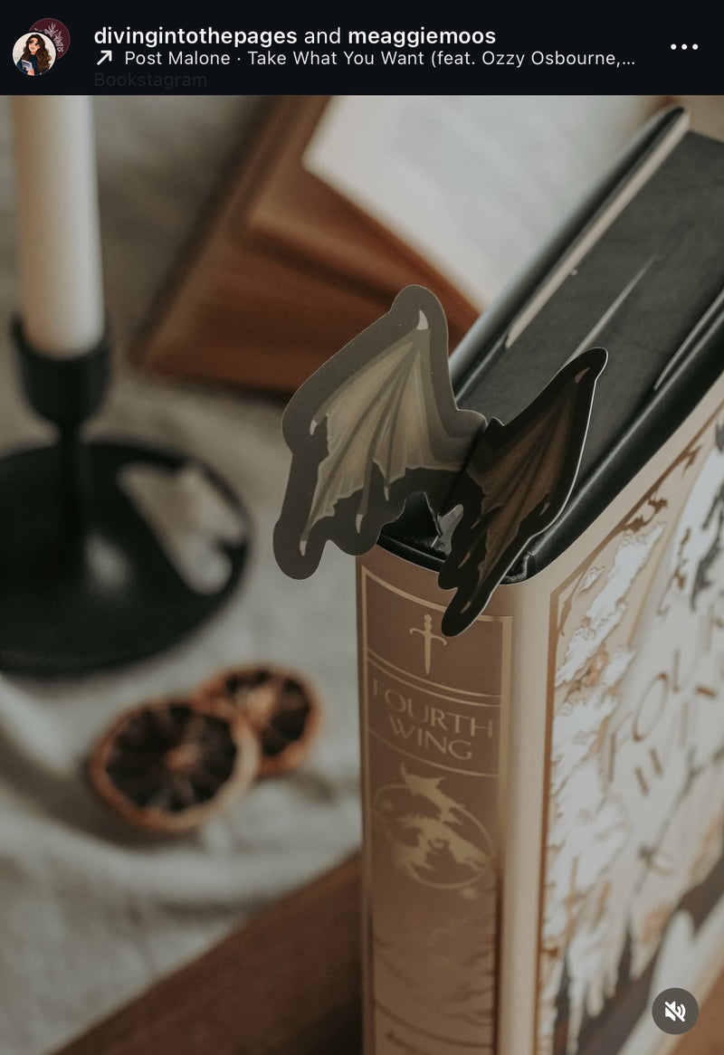 Green Dragon Wings 3D Bookmark