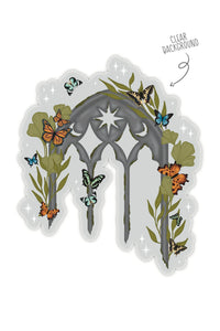 Butterfly Castle Window Sticker