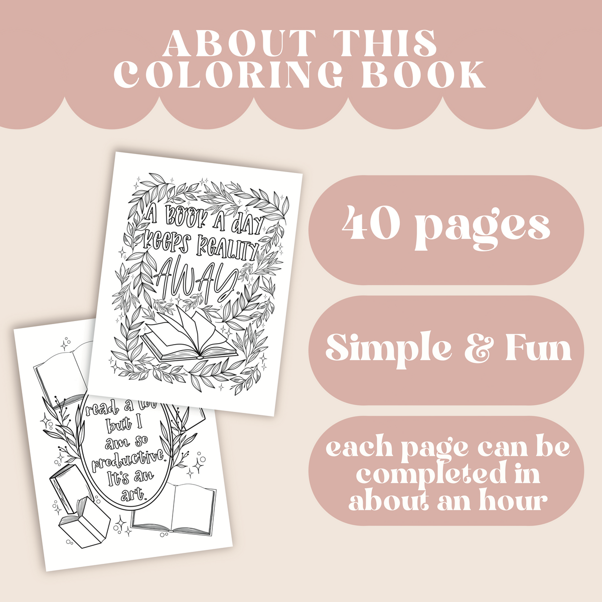Bookish Coloring Book for Adults