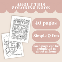 Bookish Coloring Book for Adults
