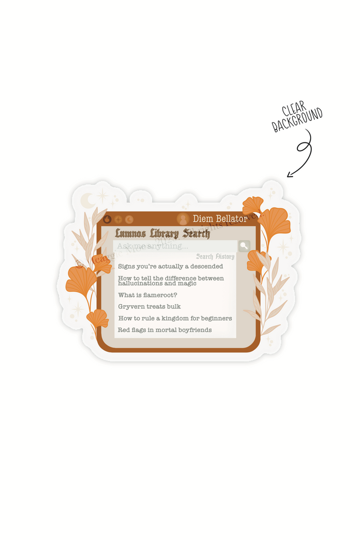 Diem’s Search History Vinyl Sticker