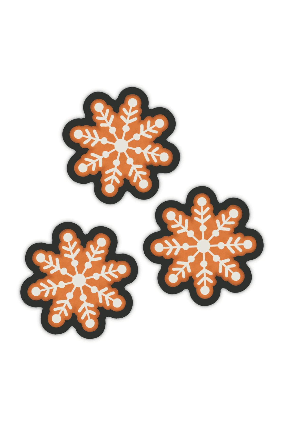 Vinyl Sticker | Gingerbread Snowflakes (set of 3)