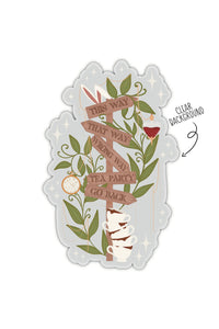 Alice in Wonderland Sticker | Location Sign