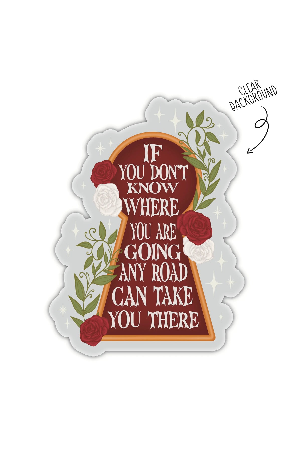 Alice in Wonderland Sticker | If You Don’t Know Where You’re Going