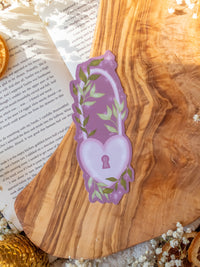 Valentines Day Love Lock Die-Cut Bookmark
