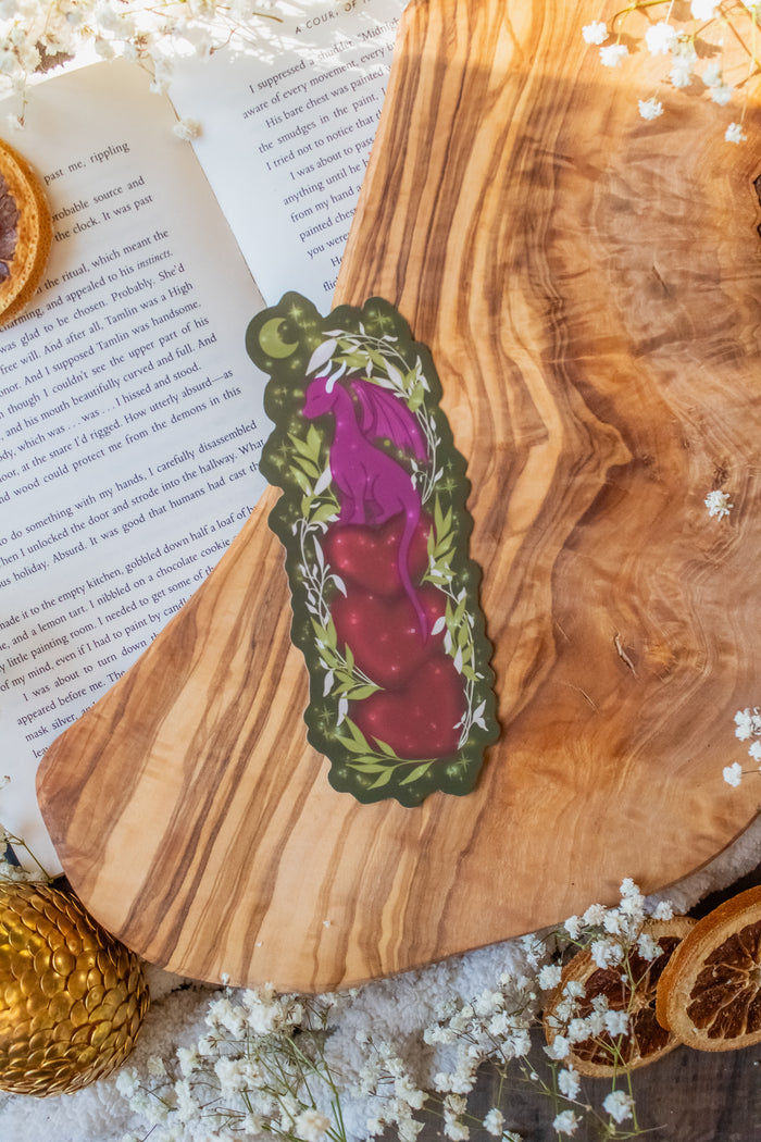Valentines Day Dragon Heart Stack Die-Cut Bookmark