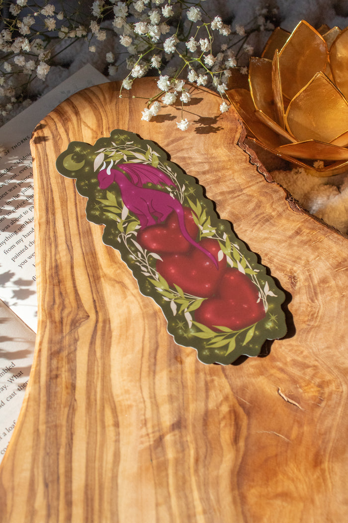Valentines Day Dragon Heart Stack Die-Cut Bookmark