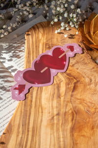 Valentines Day Love Struck Hearts Die-Cut Bookmark