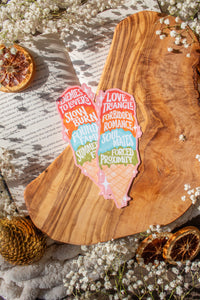 Romance Reader Book Trope Ice Cream Cone Die-Cut Bookmark