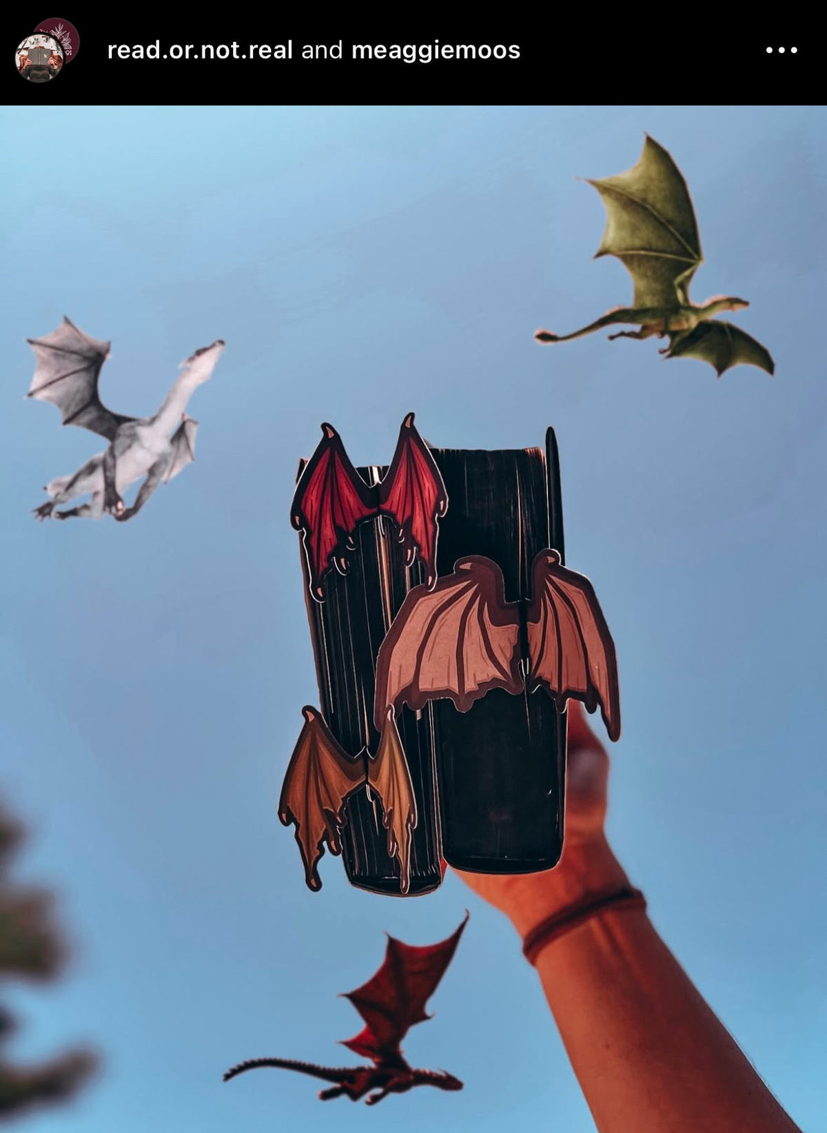 Baby Blue Dragon Wings 3D Bookmark