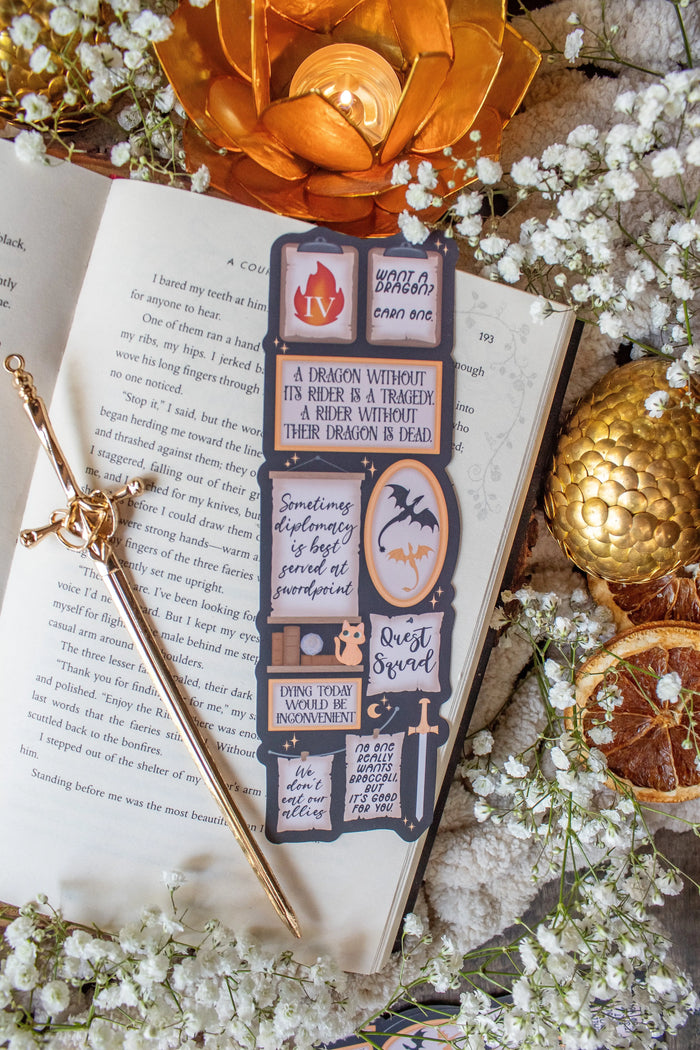 Fourth Wing Bookmark | Quote Wall