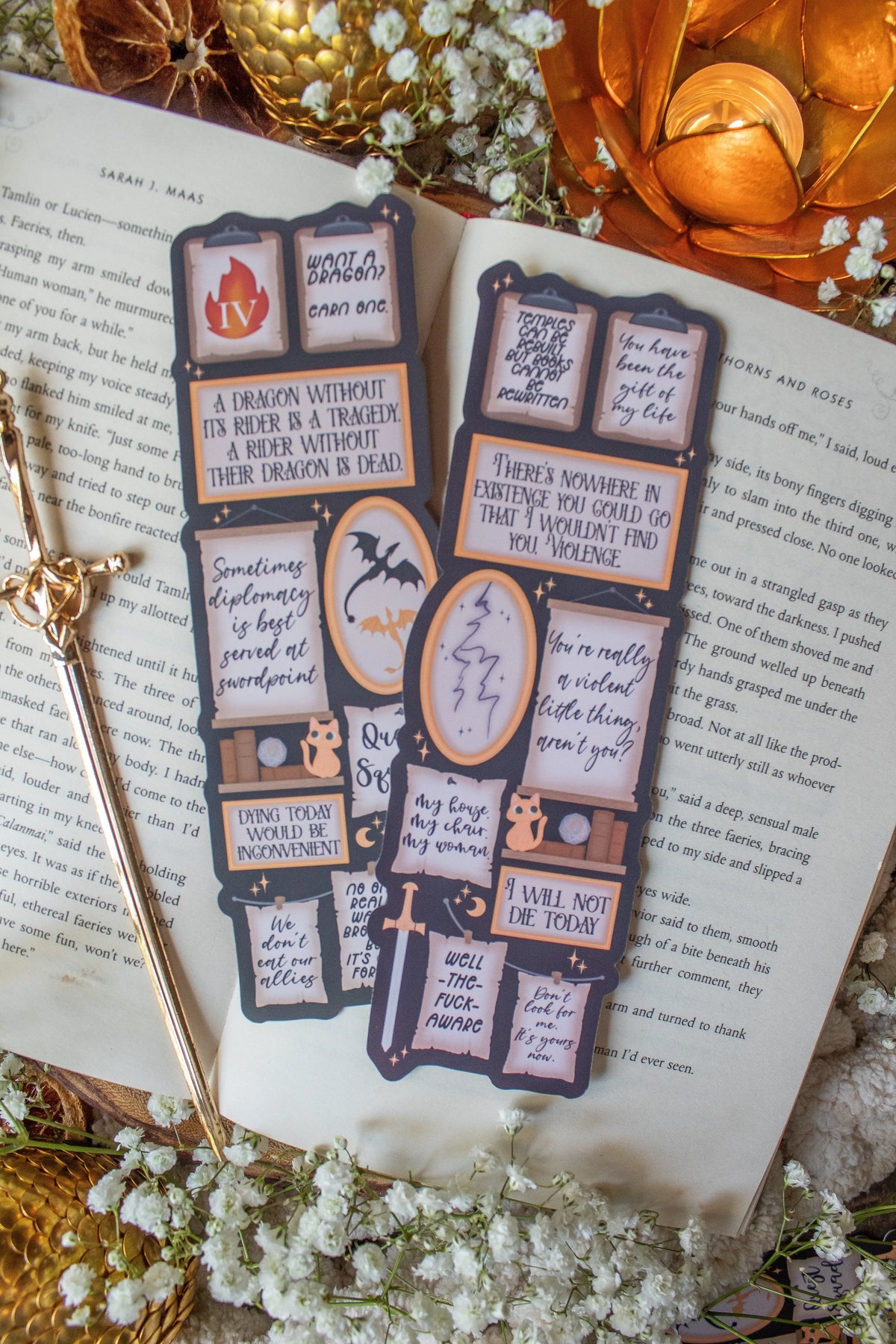 Fourth Wing Bookmark | Quote Wall