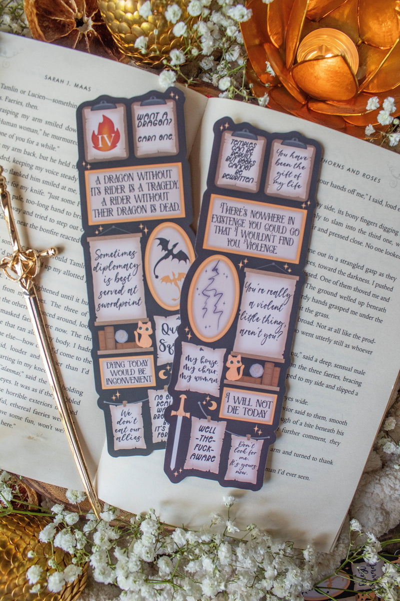 Fourth Wing Bookmark | Quote Wall