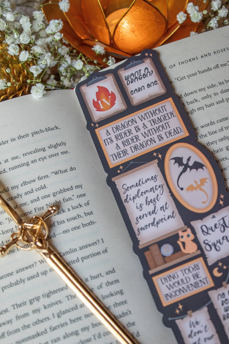Fourth Wing Bookmark | Quote Wall