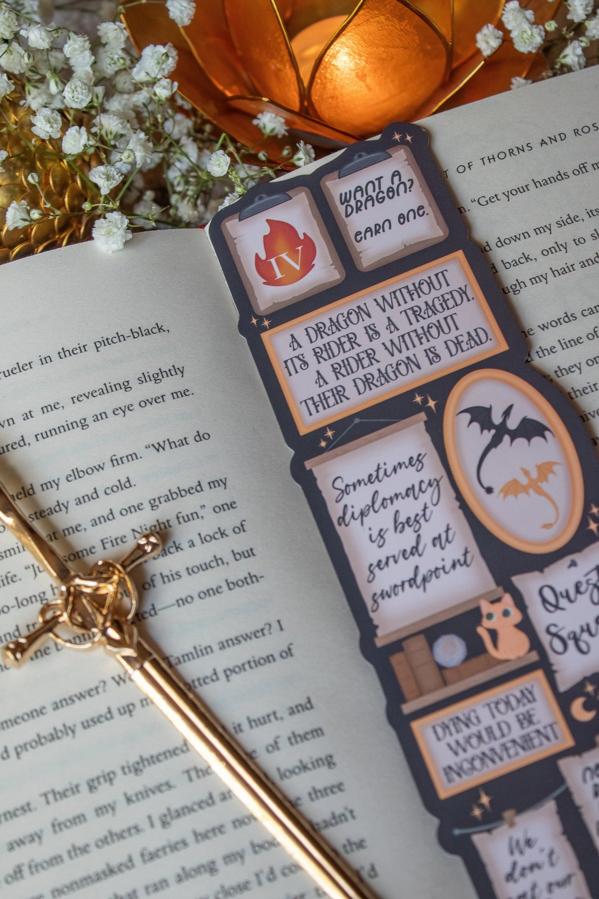 Fourth Wing Bookmark | Quote Wall