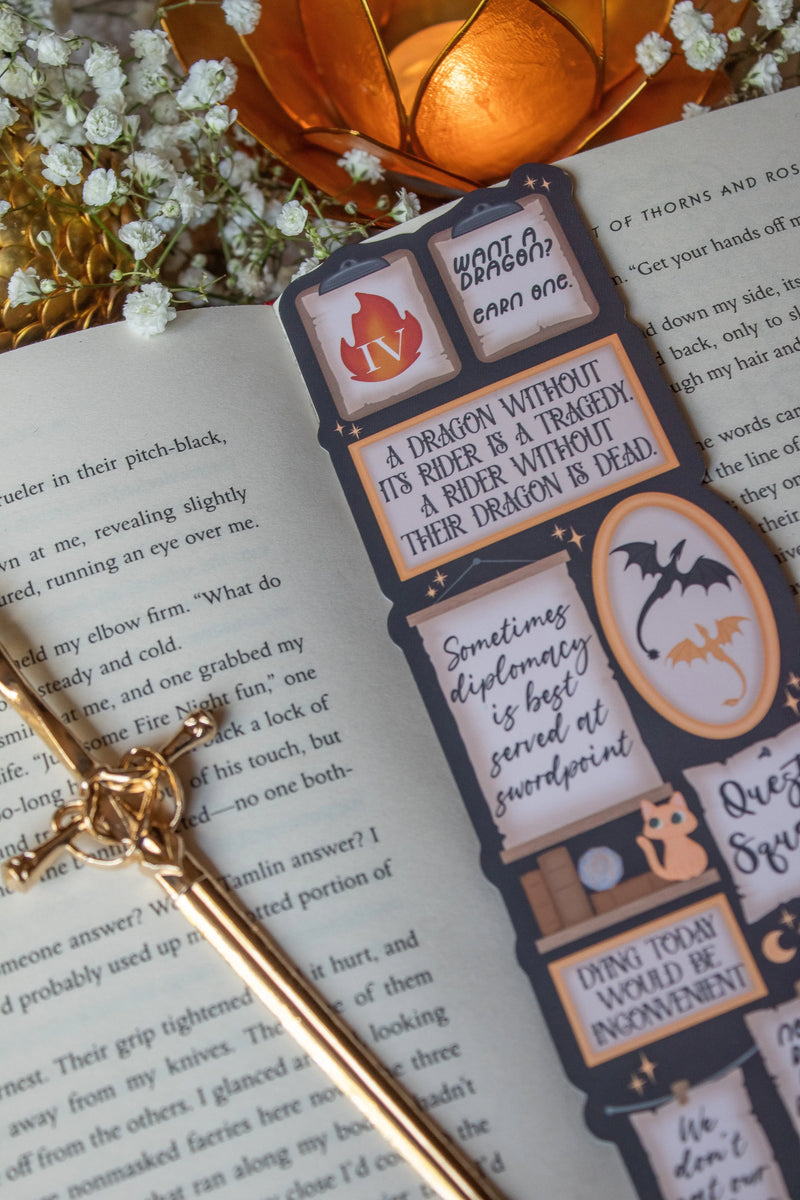 Fourth Wing Bookmark | Quote Wall