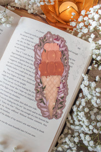 Pumpkin Spice Cone Die-Cut Bookmark