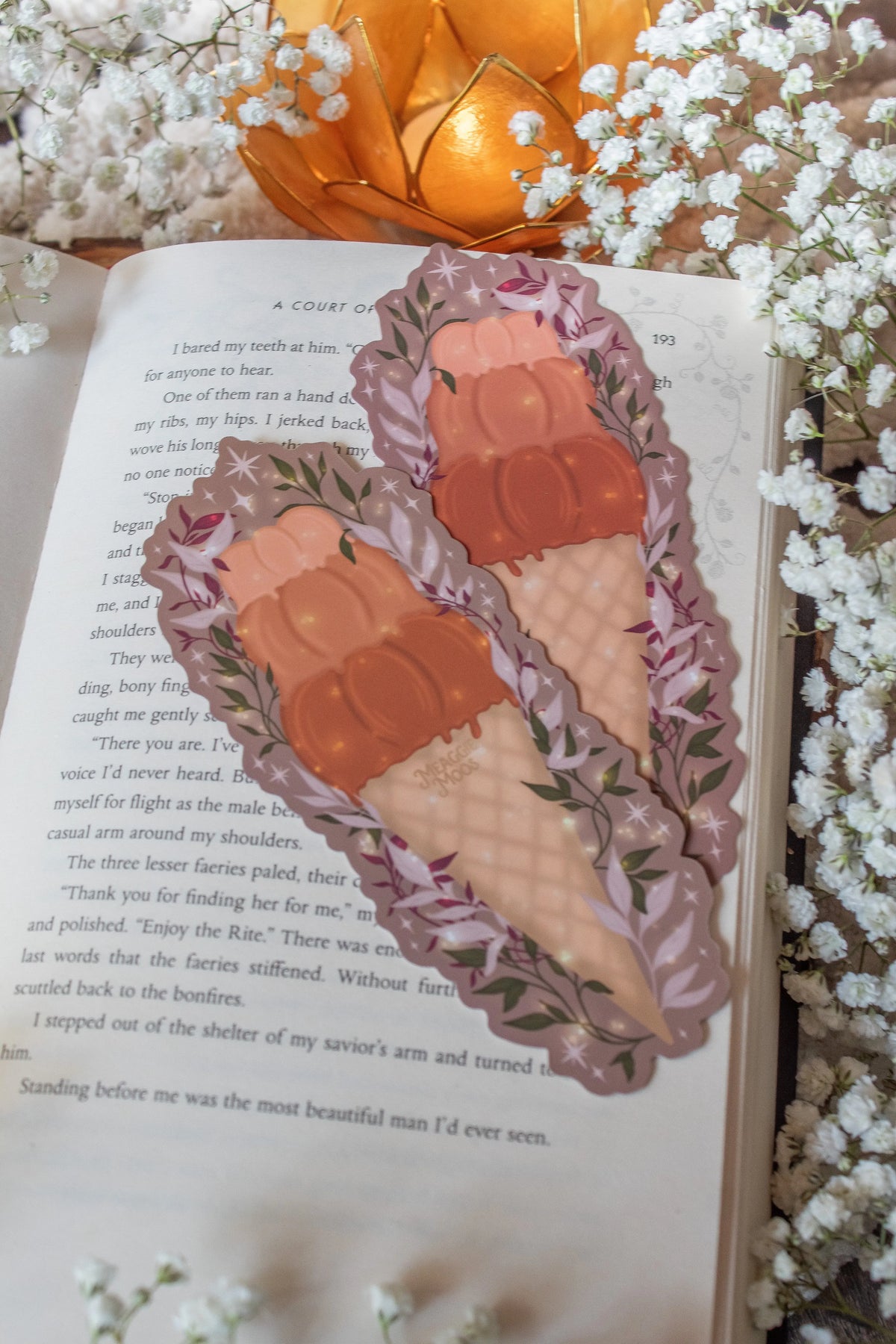 Pumpkin Spice Cone Die-Cut Bookmark