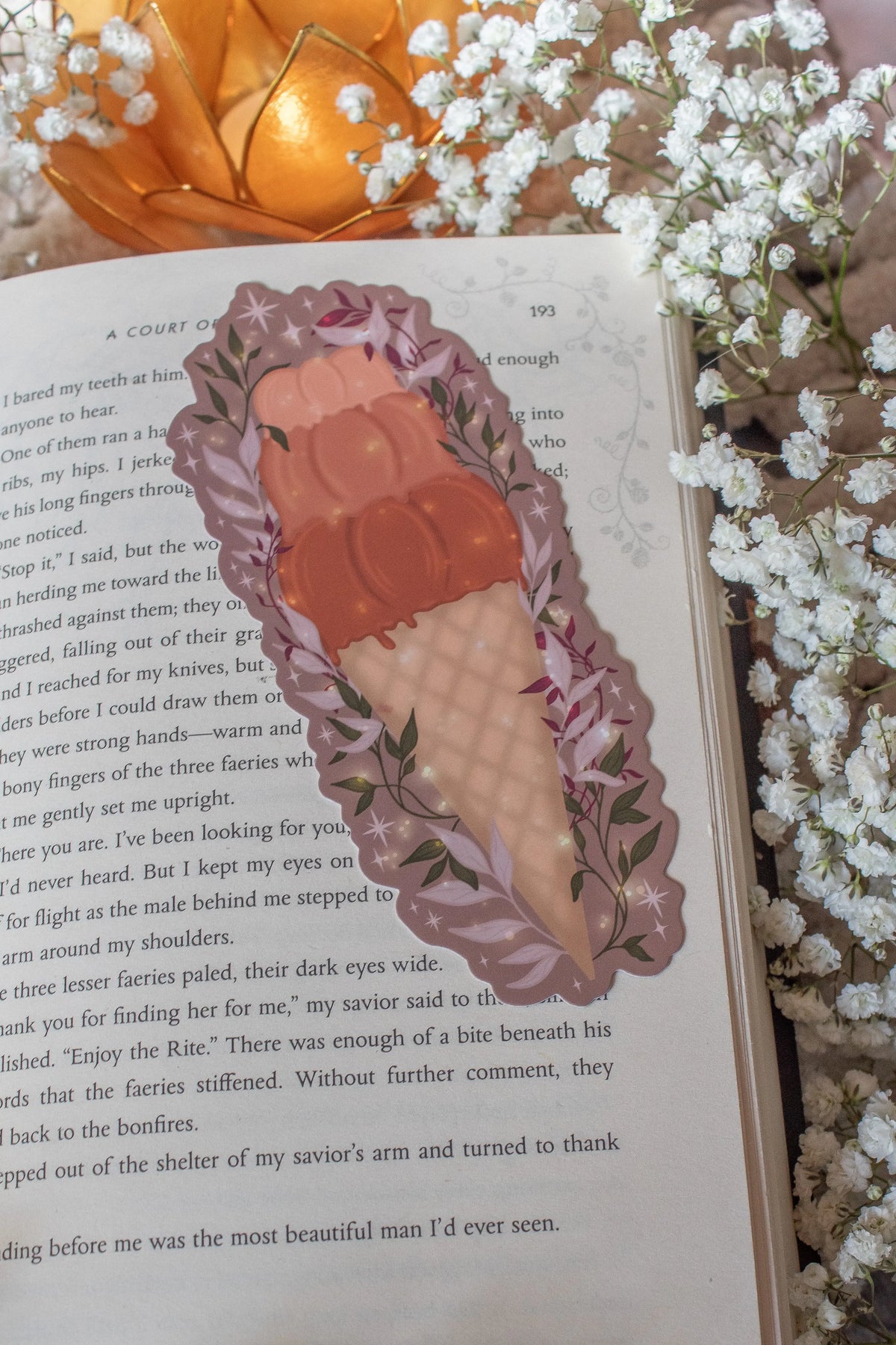 Pumpkin Spice Cone Die-Cut Bookmark