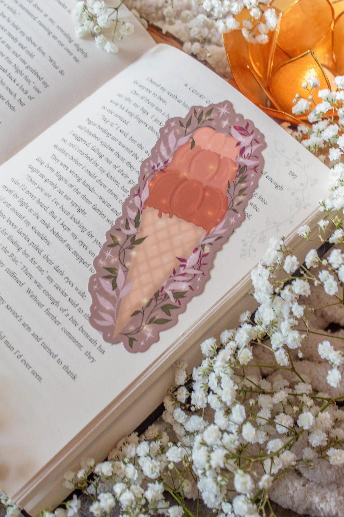 Pumpkin Spice Cone Die-Cut Bookmark