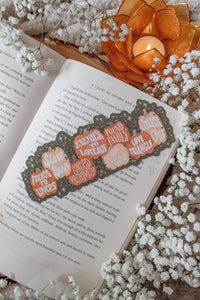 Book Trope Pumpkin Patch Die-Cut Bookmark
