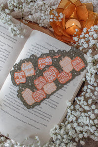 Book Trope Pumpkin Patch Die-Cut Bookmark